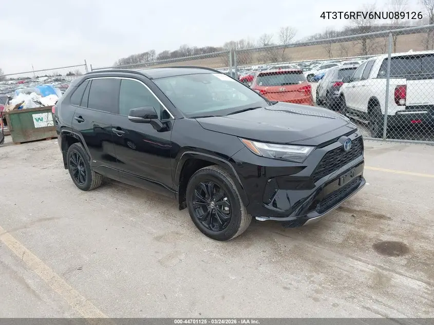 4T3T6RFV6NU089126 2022 Toyota Rav4 Hybrid Se