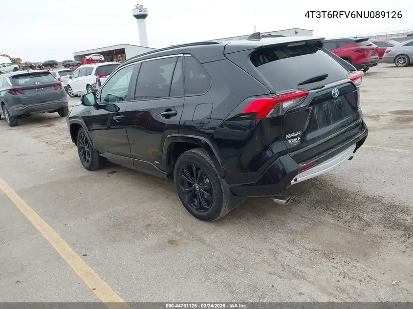 4T3T6RFV6NU089126 2022 Toyota Rav4 Hybrid Se
