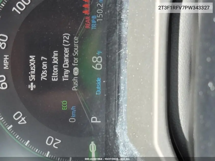 2T3F1RFV7PW343327 2023 Toyota Rav4 Le