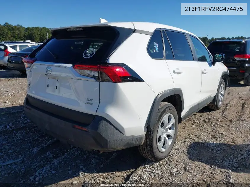 2T3F1RFV2RC474475 2024 Toyota Rav4 Le