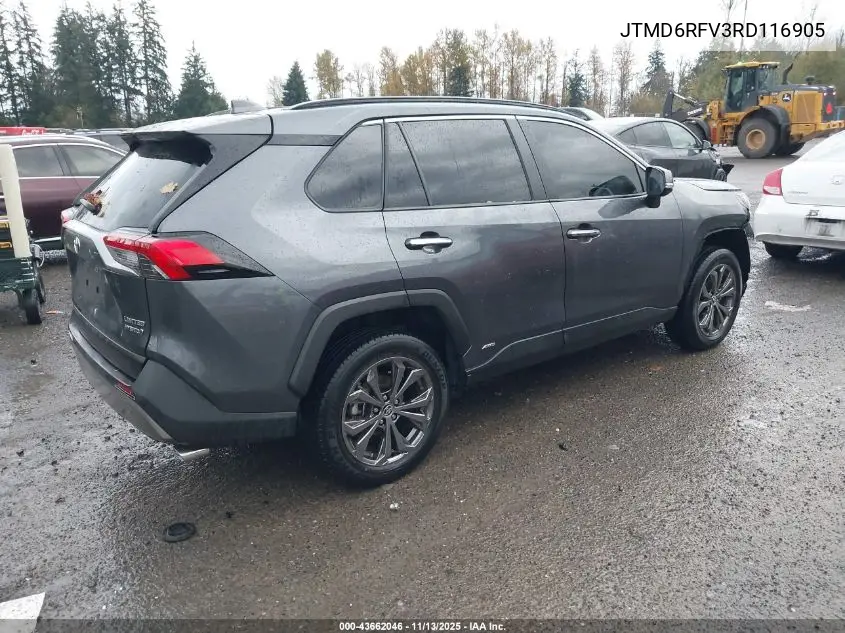 JTMD6RFV3RD116905 2024 Toyota Rav4 Hybrid Limited