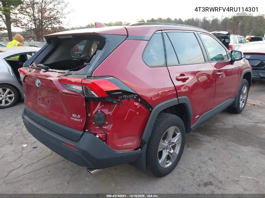 4T3RWRFV4RU114301 2024 Toyota Rav4 Hybrid Xle