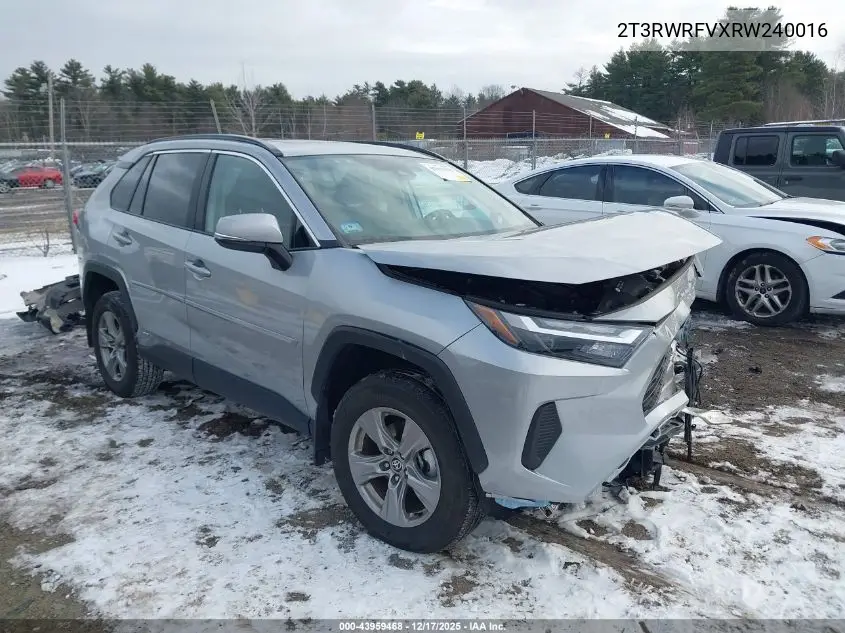2T3RWRFVXRW240016 2024 Toyota Rav4 Hybrid Xle