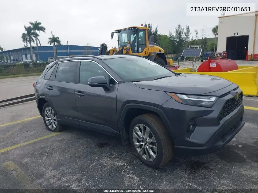 2T3A1RFV2RC401651 2024 Toyota Rav4 Xle Premium
