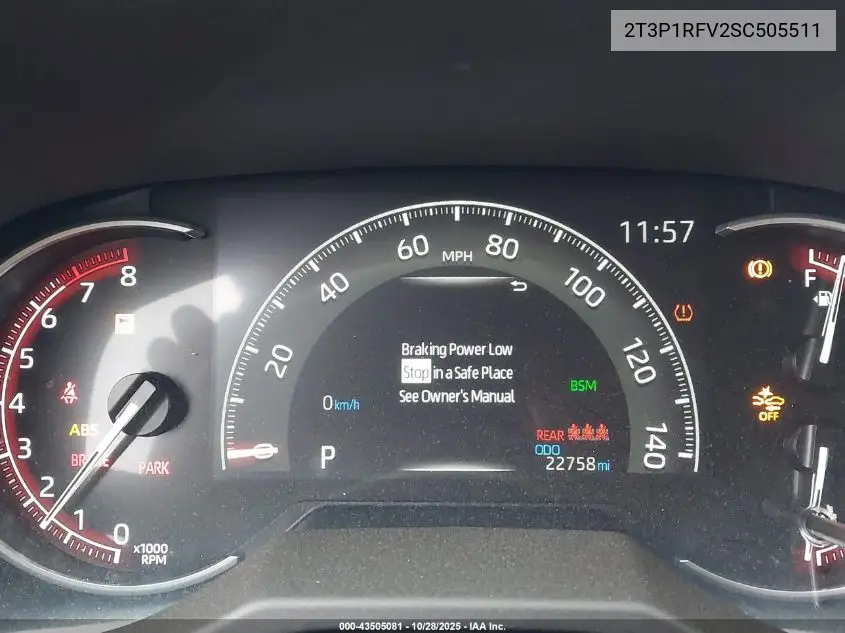 2T3P1RFV2SC505511 2025 Toyota Rav4 Xle