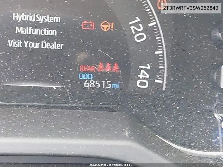 2T3RWRFV3SW252840 2025 Toyota Rav4 Hybrid Xle