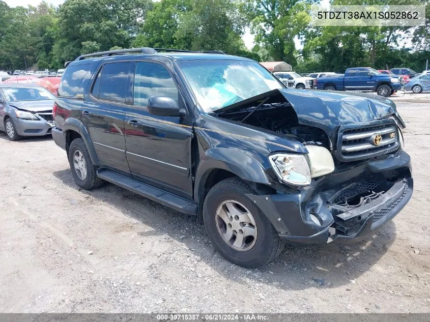 2001 Toyota Sequoia Limited V8 VIN: 5TDZT38AX1S052862 Lot: 39715357