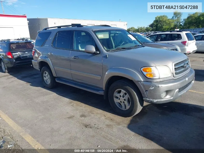 2001 Toyota Sequoia Limited VIN: 5TDBT48A21S047288 Lot: 40146158