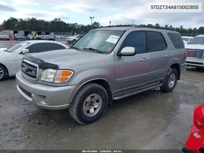 5TDZT34A81S002855 2001 Toyota Sequoia Sr5 V8