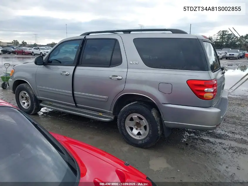 5TDZT34A81S002855 2001 Toyota Sequoia Sr5 V8