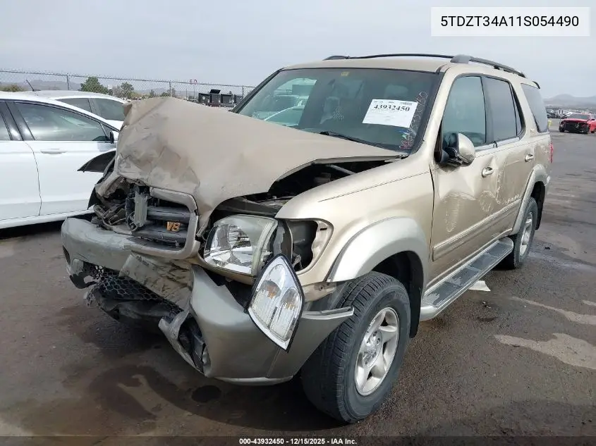 5TDZT34A11S054490 2001 Toyota Sequoia Sr5 V8