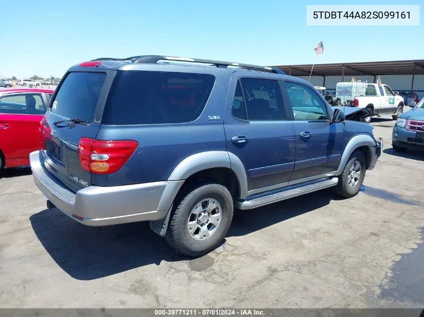 2002 Toyota Sequoia Sr5 V8 VIN: 5TDBT44A82S099161 Lot: 39771211