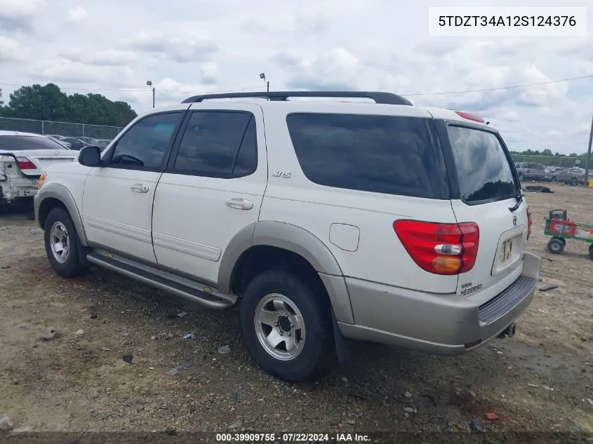 5TDZT34A12S124376 2002 Toyota Sequoia Sr5 V8