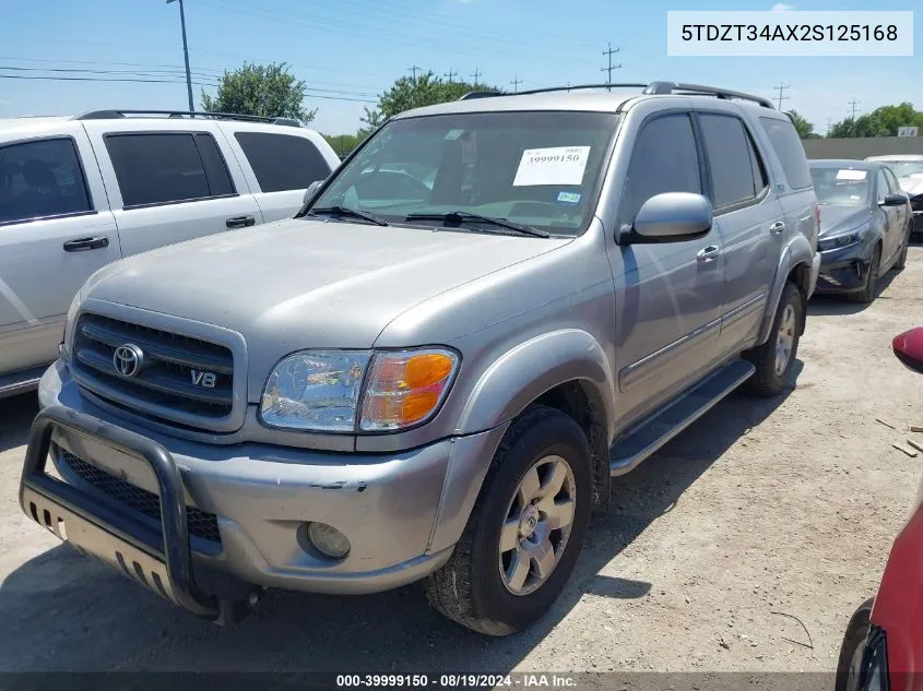 5TDZT34AX2S125168 2002 Toyota Sequoia Sr5 V8