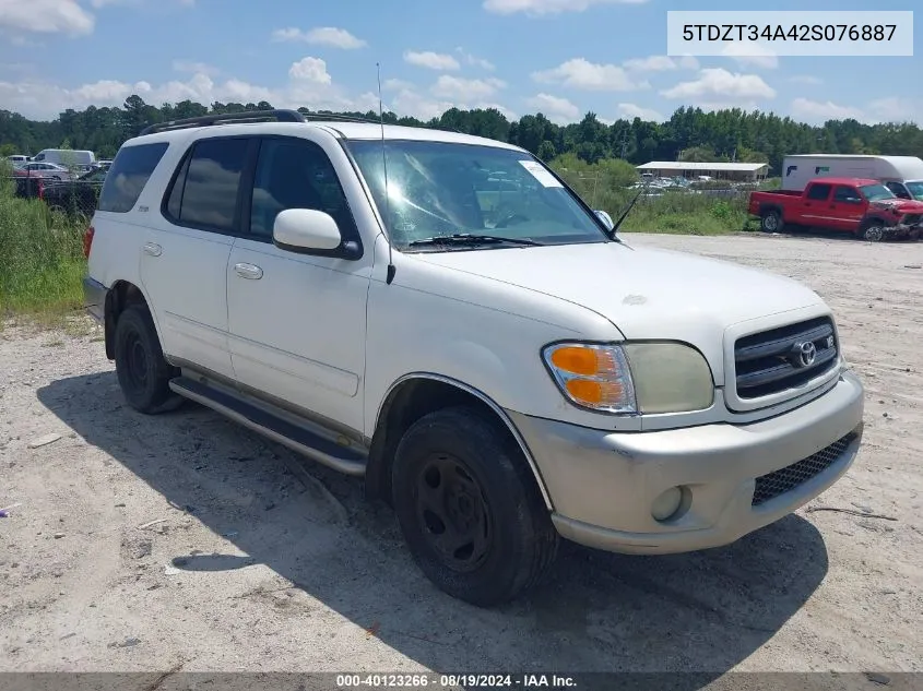 5TDZT34A42S076887 2002 Toyota Sequoia Sr5 V8