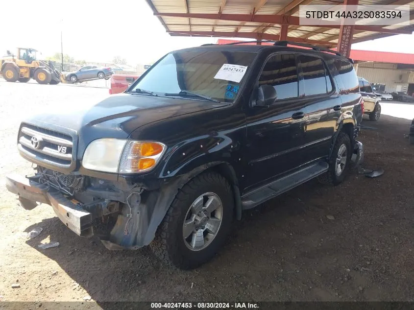 5TDBT44A32S083594 2002 Toyota Sequoia Sr5 V8