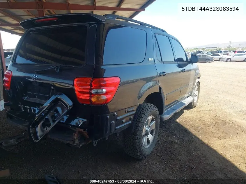 5TDBT44A32S083594 2002 Toyota Sequoia Sr5 V8