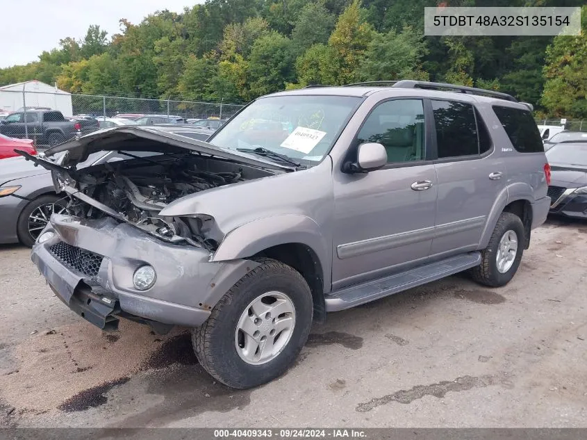 5TDBT48A32S135154 2002 Toyota Sequoia Limited