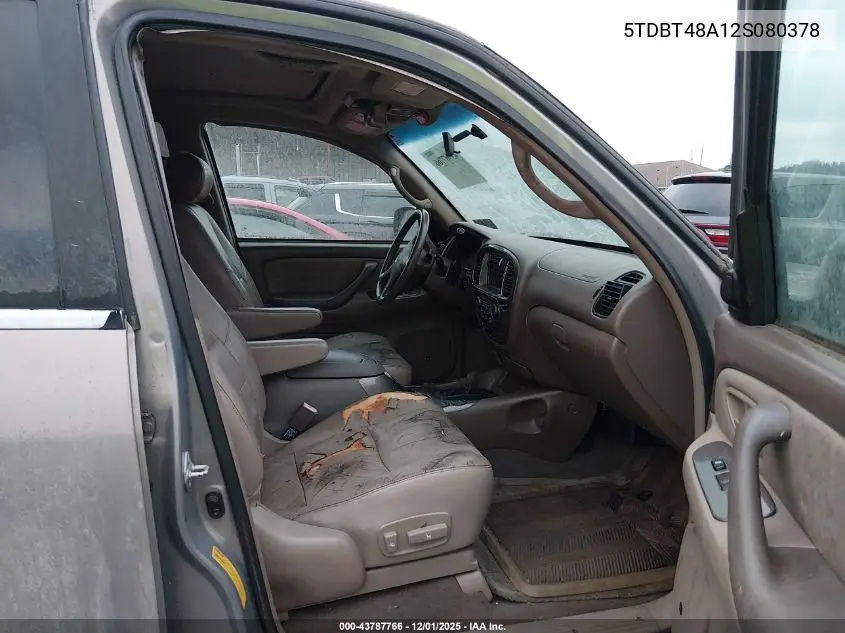 5TDBT48A12S080378 2002 Toyota Sequoia Limited V8