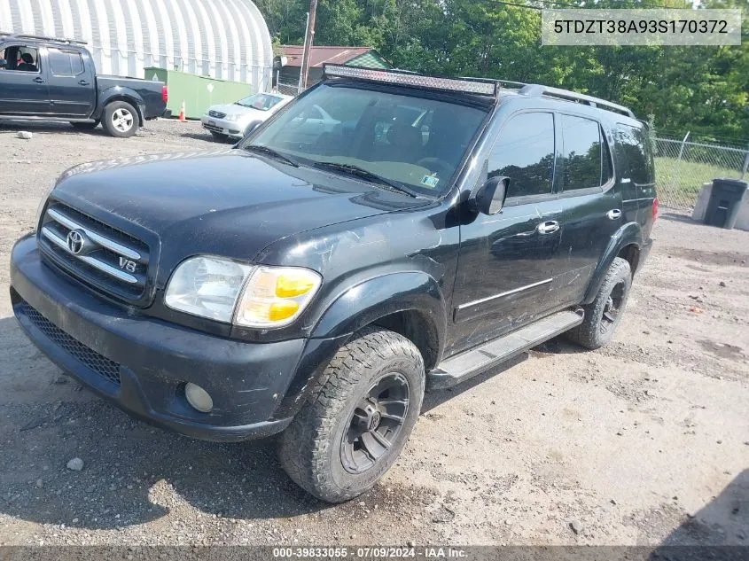 5TDZT38A93S170372 2003 Toyota Sequoia Limited V8