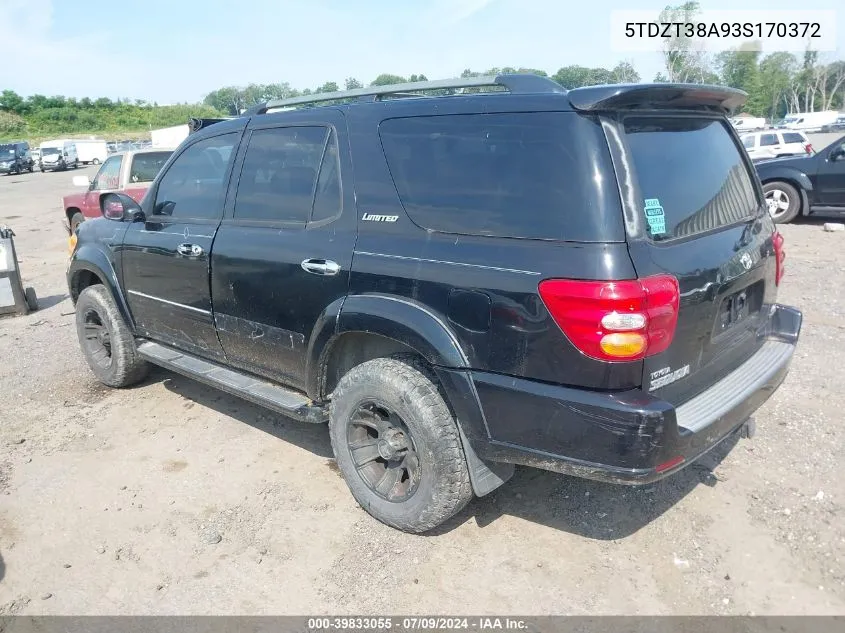 5TDZT38A93S170372 2003 Toyota Sequoia Limited V8