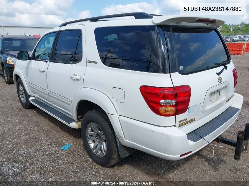 5TDBT48A23S147880 2003 Toyota Sequoia Limited