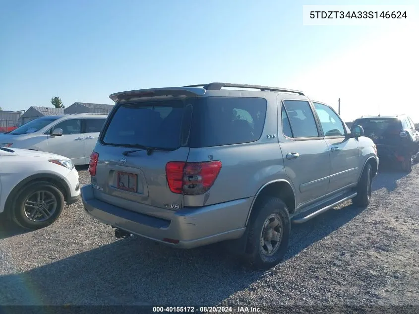 5TDZT34A33S146624 2003 Toyota Sequoia Sr5 V8