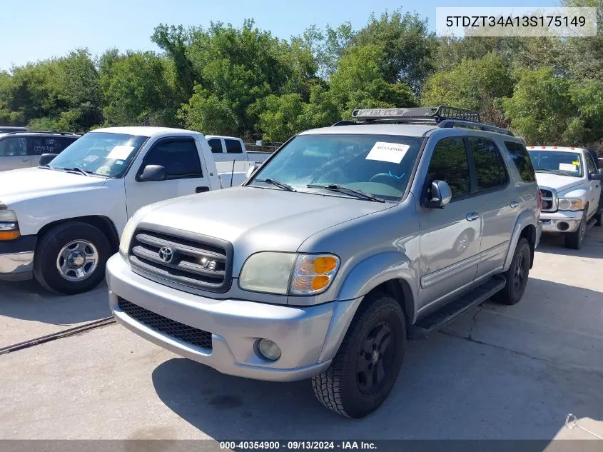 5TDZT34A13S175149 2003 Toyota Sequoia Sr5 V8