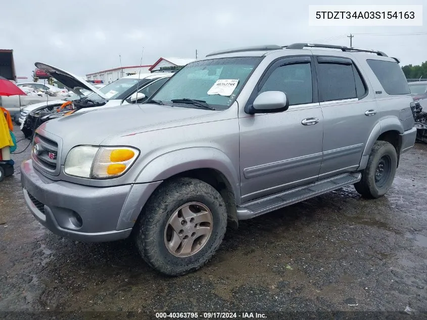 5TDZT34A03S154163 2003 Toyota Sequoia Sr5 V8