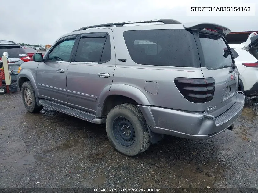 5TDZT34A03S154163 2003 Toyota Sequoia Sr5 V8