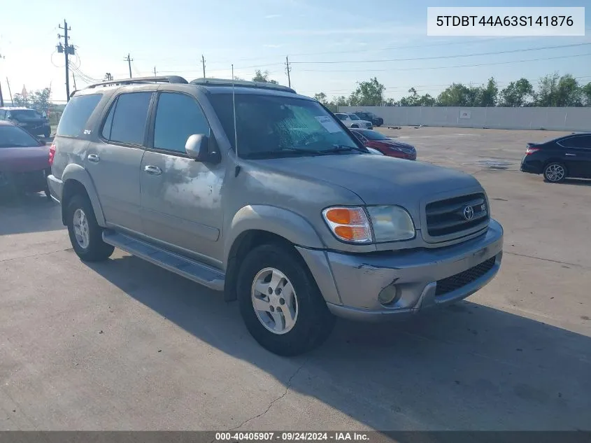 2003 Toyota Sequoia Sr5 VIN: 5TDBT44A63S141876 Lot: 40405907