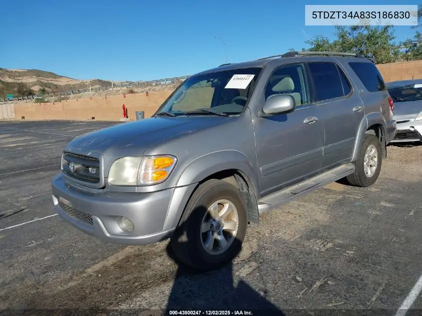 5TDZT34A83S186830 2003 Toyota Sequoia Sr5 V8