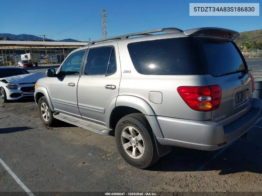 5TDZT34A83S186830 2003 Toyota Sequoia Sr5 V8