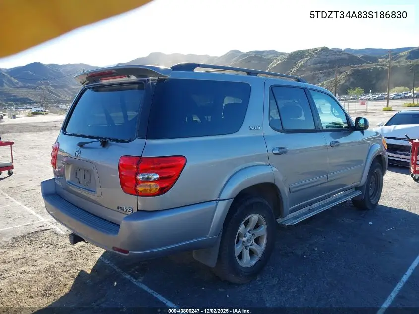 5TDZT34A83S186830 2003 Toyota Sequoia Sr5 V8