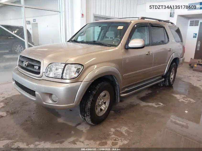 5TDZT34A13S178603 2003 Toyota Sequoia Sr5 V8