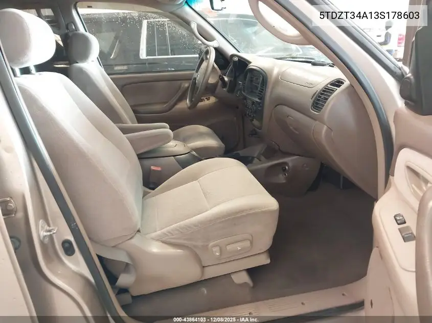 5TDZT34A13S178603 2003 Toyota Sequoia Sr5 V8