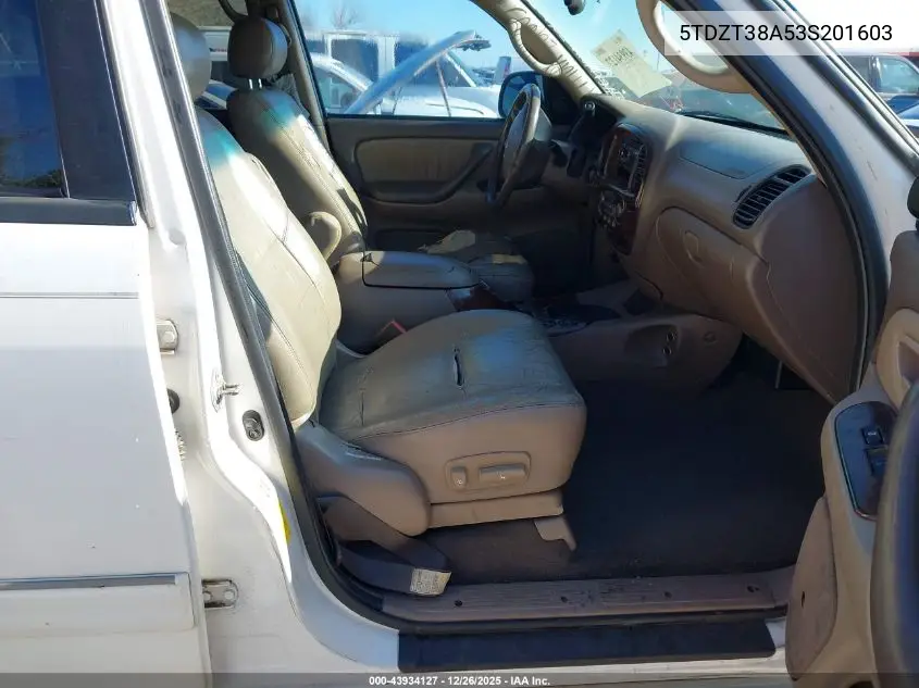 5TDZT38A53S201603 2003 Toyota Sequoia Limited V8