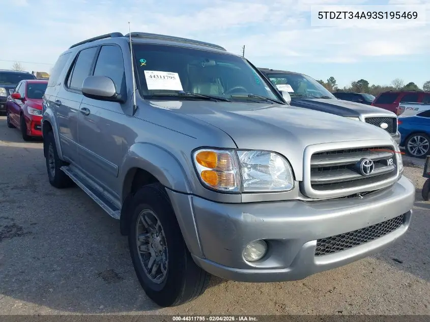 5TDZT34A93S195469 2003 Toyota Sequoia Sr5 V8