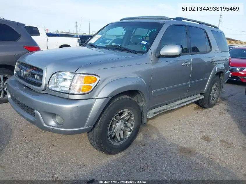 5TDZT34A93S195469 2003 Toyota Sequoia Sr5 V8