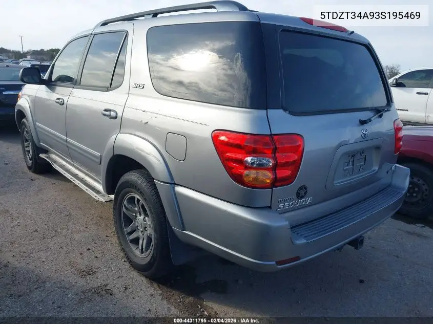 5TDZT34A93S195469 2003 Toyota Sequoia Sr5 V8