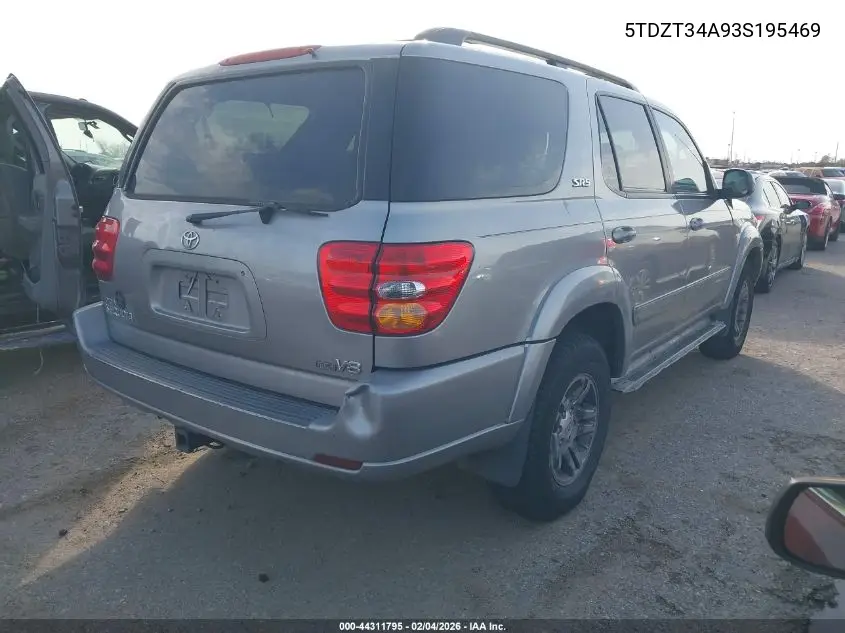 5TDZT34A93S195469 2003 Toyota Sequoia Sr5 V8