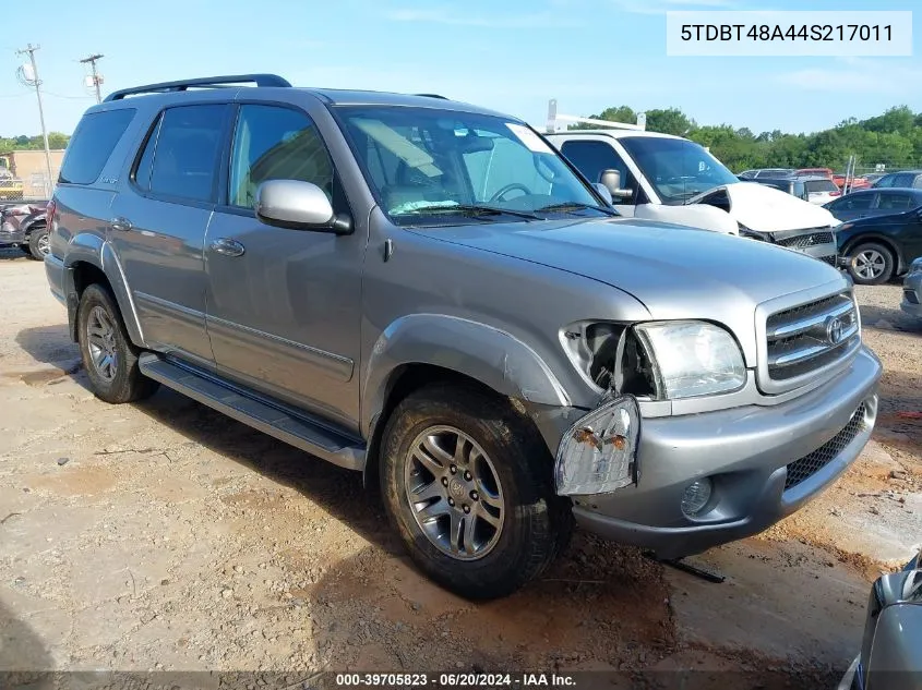 2004 Toyota Sequoia Limited V8 VIN: 5TDBT48A44S217011 Lot: 39705823