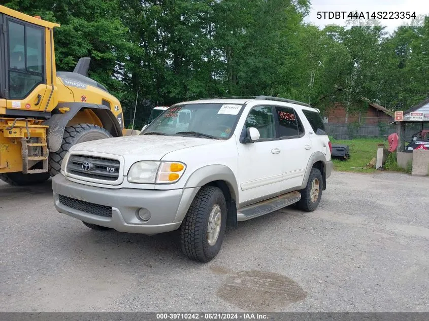 2004 Toyota Sequoia Sr5 V8 VIN: 5TDBT44A14S223354 Lot: 39710242