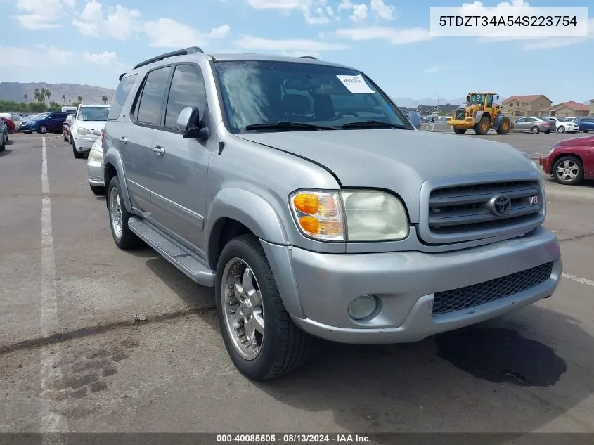 5TDZT34A54S223754 2004 Toyota Sequoia Sr5 V8