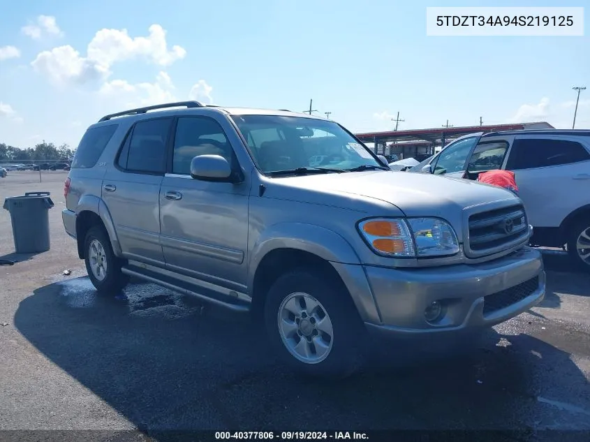 5TDZT34A94S219125 2004 Toyota Sequoia Sr5 V8