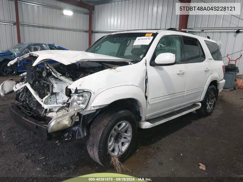 5TDBT48A04S228121 2004 Toyota Sequoia Limited V8