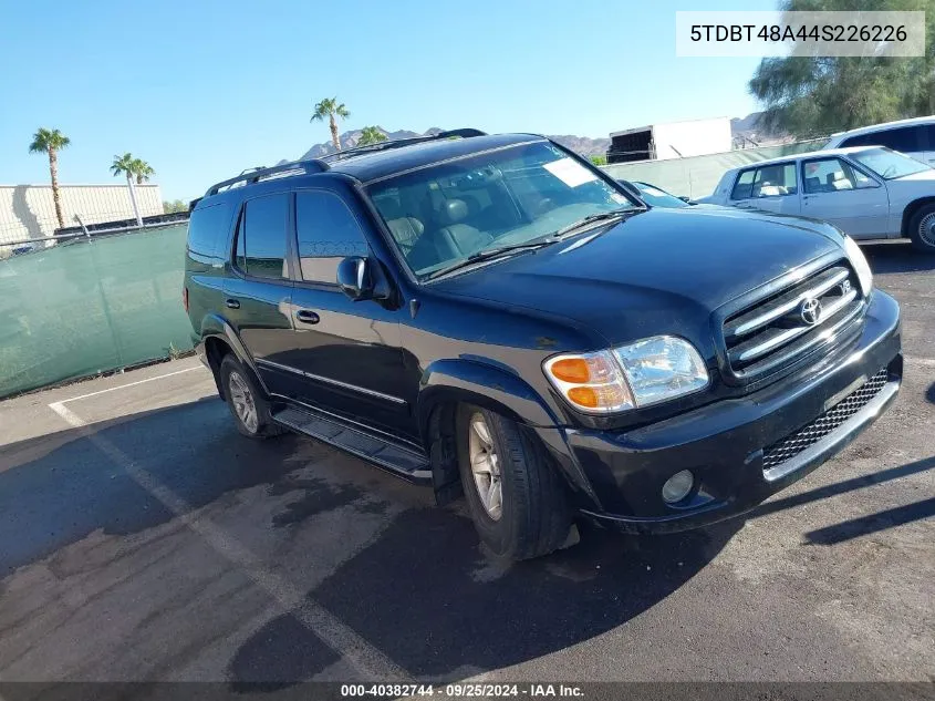 5TDBT48A44S226226 2004 Toyota Sequoia Limited V8