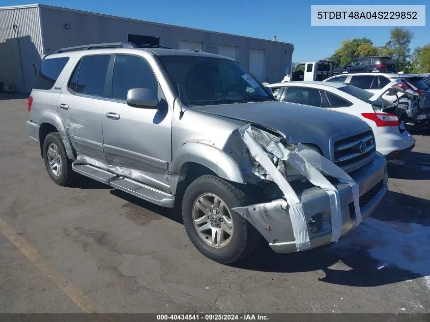 5TDBT48A04S229852 2004 Toyota Sequoia Limited V8