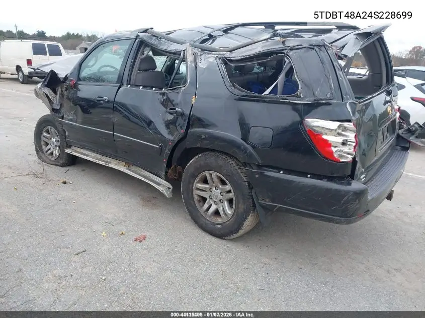 5TDBT48A24S228699 2004 Toyota Sequoia Limited V8