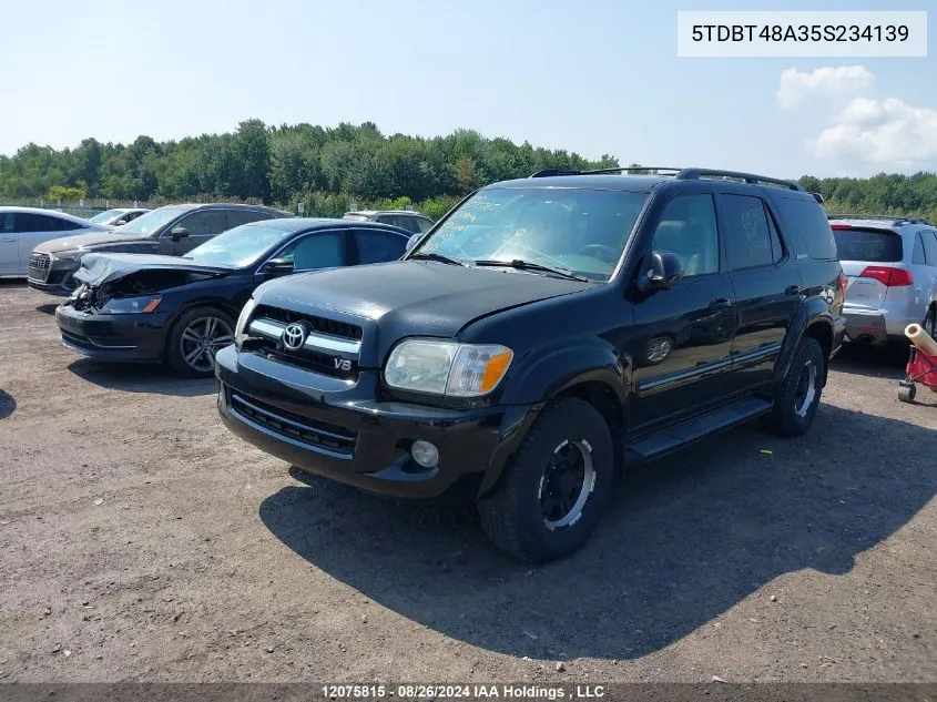 2005 Toyota Sequoia VIN: 5TDBT48A35S234139 Lot: 12075815